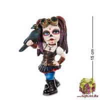 WS-399 Статуэтка в стиле Фэнтези &quot;Девочка с вороном&quot;