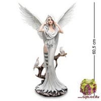GA-81 Статуэтка &quot;Белый Ангел с воронами&quot;