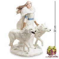 WS-264 Статуэтка Девушка и волки &quot;Зимние стражи&quot;