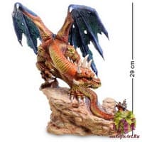 WS-267 Статуэтка &quot;Дракон и воин - храбрость неуместна&quot;