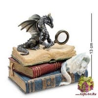 WS-844 Шкатулка &quot;Дракон на книгах&quot;