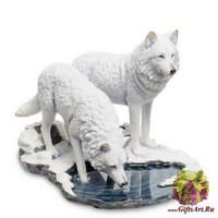 WS-847 Статуэтка &quot;Пара волков&quot;