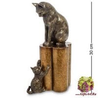 WS-883 Статуэтка &quot;Кошка с котенком - воспитание&quot;