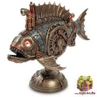 WS-905 Статуэтка в стиле Стимпанк &quot;Рыба Удильщик&quot; с подсветкой