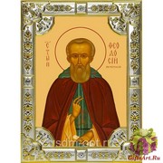 Икона освященная &quot;Феодосий Печерский преподобный&quot;, 18x24 см, со стразами