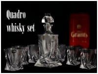 Набор штоф и 6 бокалов для виски. Богемское стекло Crystalite Bohemia. Чехия