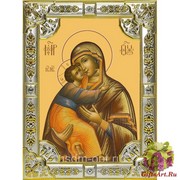 Икона освященная &quot;Владимирская икона Божией Матери&quot;, 18x24 см, со стразами