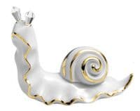 Улитка Фарфоровая скульптура. Длина 10 см. Фарфор с кристаллами Swarovski Сваровски. RG Porcellane Италия