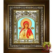 Икона освященная &quot;Алла Готфская мученица&quot;, 14x18 см, в деревянном киоте 20x24 см, 20x24 см