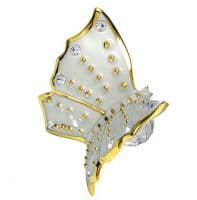 Бабочка Фарфоровая скульптура. Высота 7 см. Фарфор с кристаллами Swarovski Сваровски. RG Porcellane Италия