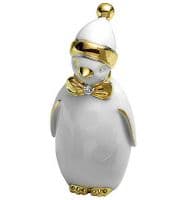 Пингвин Фарфоровая фигурка с кристаллами Swarovski Сваровски, 13 см. RG Porcellane Италия