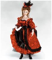 Коллекционная фарфоровая кукла Звезда Мулен Руж Ручная работа Высота 86 см. Номерная авторская кукла США