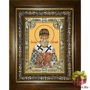 Икона освященная &quot;Иона,митрополит Московский ,святитель,чудотворец&quot;, 18x24 см, со стразами, в деревянном киоте 24x30 см, 24x30 см