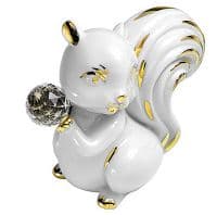 Белочка с орешком Фарфоровая скульптура. Высота 8 см. Фарфор с кристаллами Swarovski Сваровски. RG Porcellane Италия