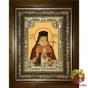 Икона освященная &quot;Лука святитель, исповедник ,архиепископ Крымский&quot;, 18x24 см, со стразами, в деревянном киоте 24x30 см, 24x30 см