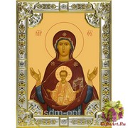 Икона освященная &quot;Знамение икона Божией Матери&quot;, 18x24 см, со стразами