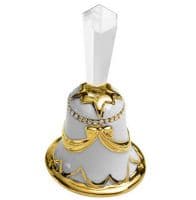 Колокольчик Фарфоровая скульптура. Высота 9 см. Фарфор с кристаллами Swarovski Сваровски. RG Porcellane Италия