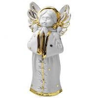Ангел-девочка Фарфоровая скульптура. Высота 12 см. Фарфор с кристаллами Swarovski Сваровски. RG Porcellane Италия