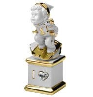 Лыжник Серия &quot;Я люблю спорт&quot; Фарфоровая статуэтка с кристаллами Swarovski Сваровски, 13 см. RG Porcellane Италия