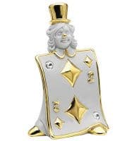 Двойка Бубей Серия Карты Фарфоровая скульптура. Высота 12 см. Фарфор с кристаллами Swarovski Сваровски. RG Porcellane Италия