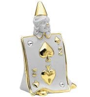 Двойка Пик Серия Карты Фарфоровая скульптура. Высота 12 см. Фарфор с кристаллами Swarovski Сваровски. RG Porcellane Италия