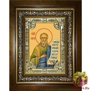 Икона освященная &quot;Елисей пророк&quot;, 18x24 см, со стразами, в деревянном киоте 24x30 см, 24x30 см