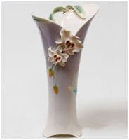 Ваза фарфоровая скульптурная Орхидея Высота 35 см. Подарочная упаковка