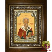 Икона освященная &quot;Антипа Пергамский, епископ, священномученик&quot;, 18x24 см, со стразами, в деревянном киоте 24x30 см, 24x30 см