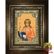 Икона освященная &quot;Василисса Никомидийская мученица&quot;, посеребрение 925 в киоте 24x30 см, купить по низкой цене, 24x30 см