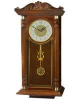 Настенные часы кварцевые с маятником в деревянном корпусе с боем Россия