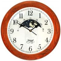 Настенные часы кварцевые в деревянном корпусе с лунным календарём Россия