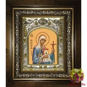 Икона освященная &quot;Нина просветительница Грузии, равноапостольная&quot;, 14x18 см, в деревянном киоте 20x24 см, 20x24 см