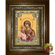 Икона освященная &quot;Иерусалимская икона Божией Матери&quot;, 18x24 см, со стразами, в деревянном киоте 24x30 см, 24x30 см