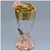 Ваза CEVIK. Хрусталь. Перламутровые и матовые эмали. Золочение. Высота 43 смСтразы Сваровски. Коллекция 2011