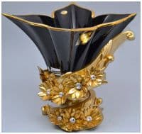 Ваза CEVIK. Хрусталь. Перламутровые и матовые эмали. Золочение. Высота 29 см Стразы Сваровски. Коллекция 2011