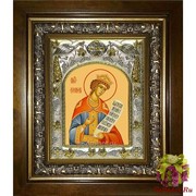 Икона освященная &quot;Иосиф Прекрасный праведный&quot;, 14x18 см, в деревянном киоте 20x24 см, 20x24 см