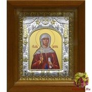 Икона освященная &quot;Виктория Коринфская&quot;, 14x18 см, в деревянном киоте 20x24 см, 20x24 см