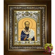 Икона освященная &quot;Нифонт,епископ Кипрский ,святитель&quot;, 14x18 см, в деревянном киоте 20x24 см, 20x24 см