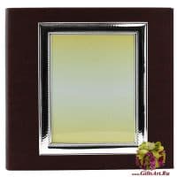 Фотоальбом кожаный с серебрянной вставкой Рим. Размер 35 x 30 см Италия