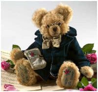 Мишка коллекционный Франц Шуберт из серии Великие композиторы Херманн. Лимит 500 шт Hermann Coburg Германия Высота 40 см