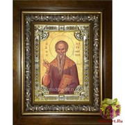 Икона освященная &quot;Харлампий священномученик&quot;, 18x24 см, со стразами, в деревянном киоте 24x30 см, 24x30 см