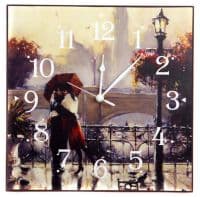 Настенные часы кварцевые Влюблённые под зонтом пр-во Италия