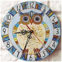 Настенные часы авторские Мудрый Филин Диаметр 25 см
