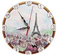 Настенные часы авторские Волшебный Париж Диаметр 25 см