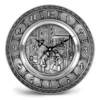 Часы настенные из олова Выдающиеся художники Карл Шпицвег Artina Австрия.