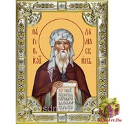 Икона освященная &quot;Иоанн Дамаскин преподобный (Иван)&quot; ,18х24см со стразами, 18x24 см