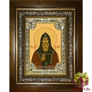 Икона освященная &quot;Димитрий Прилуцкий преподобный (Дмитрий)&quot;, 18x24 см, со стразами, в деревянном киоте 24x30 см, 24x30 см