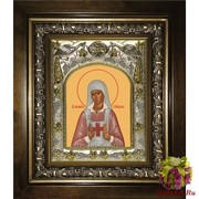 Икона освященная &quot;Аполлинария Тупицына мученица&quot;, 14x18 см, в деревянном киоте 20x24 см, 20x24 см