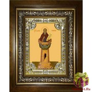 Икона освященная &quot;Даниил Столпник преподобный&quot;, 18x24 см, со стразами, в деревянном киоте 24x30 см, см