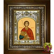 Икона освященная &quot;Димитрий Солунский великомученик (Дмитрий)&quot;, 14x18 см, в деревянном киоте 20x24 см, 20x24 см